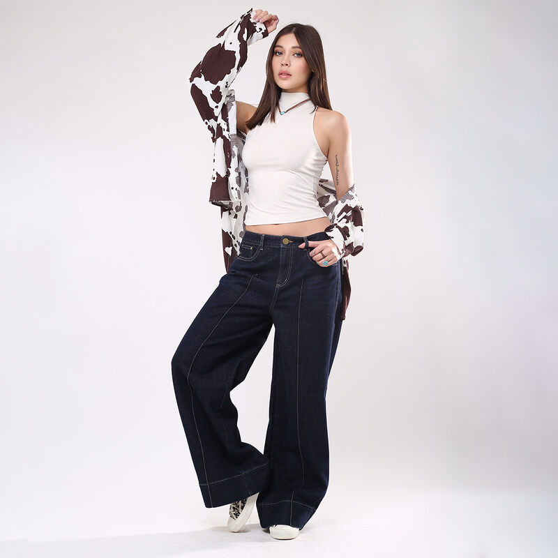 Pantal&oacute;n Recto Mujer Savi Jeans Azul Cadera Med... image number null