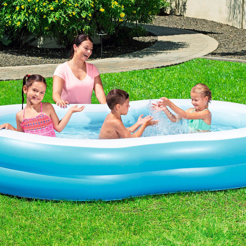 Alberca Inflable Curva 2 Anillos Lisa Azul 1 Mo... image number null