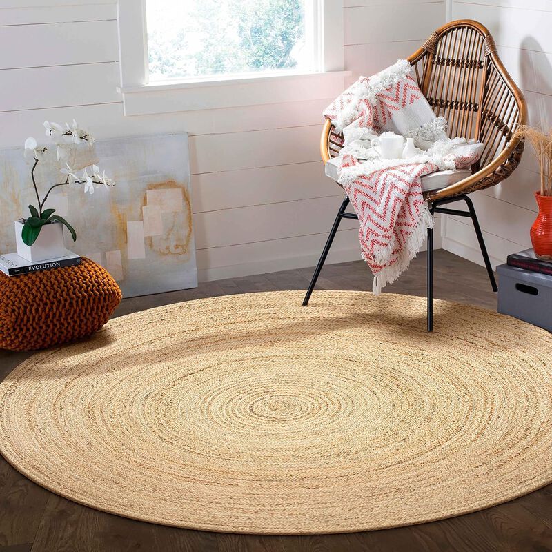 Alfombra Kema De Yute Trenzada, Redonda, 150 Cm... image number null