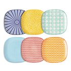 Juego De 6 Platos Selamica 25cm Surtidos