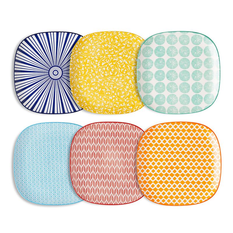 Juego De 6 Platos Selamica 25cm Surtidos image number null