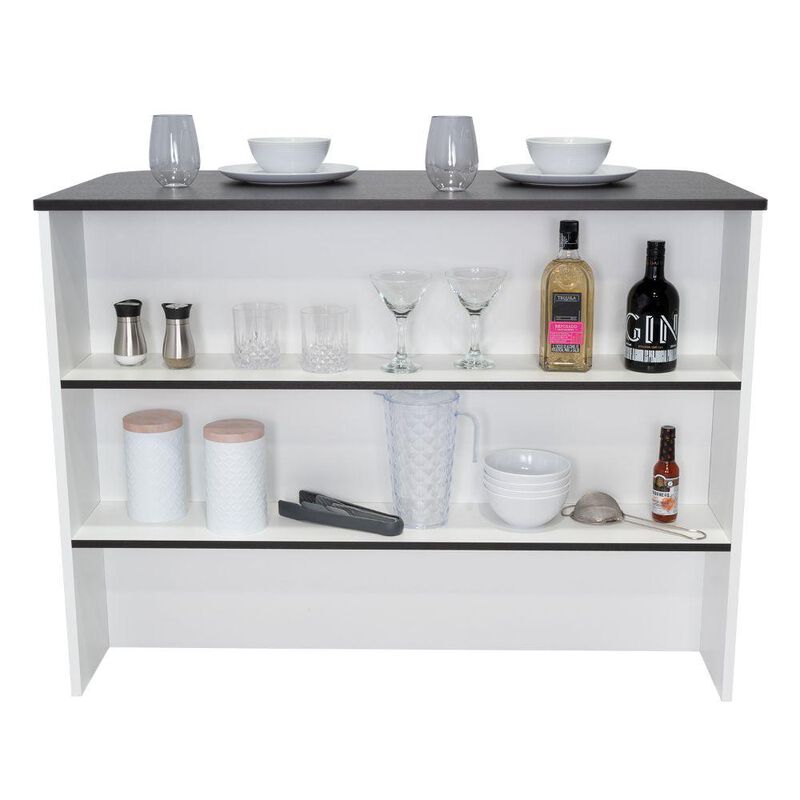 Barra de Cocina Fendi, Wengue y Blanco con Dos ... image number null