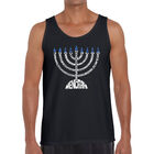 Tank Top Word Art Para Hombre - Menorah - Negro