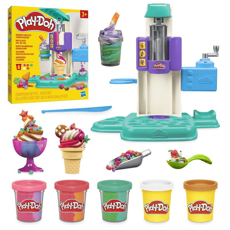 Helado Playset Play-doh Rainbow Swirl Con 7 Acc... image number null