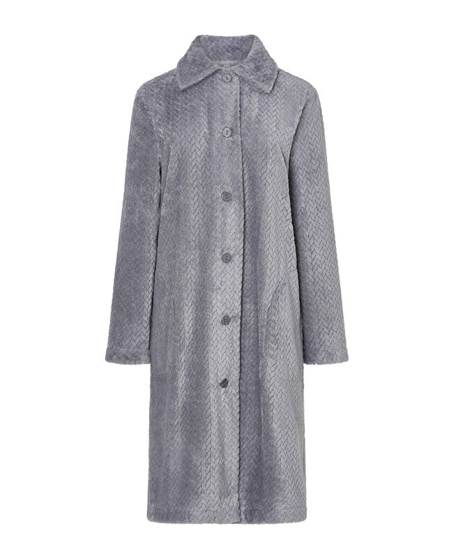 Bata Larga Lohe con Botones Gris image number null