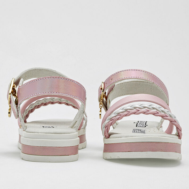 Coqueta Sandalia para ni&ntilde;a rosa blanco image number null