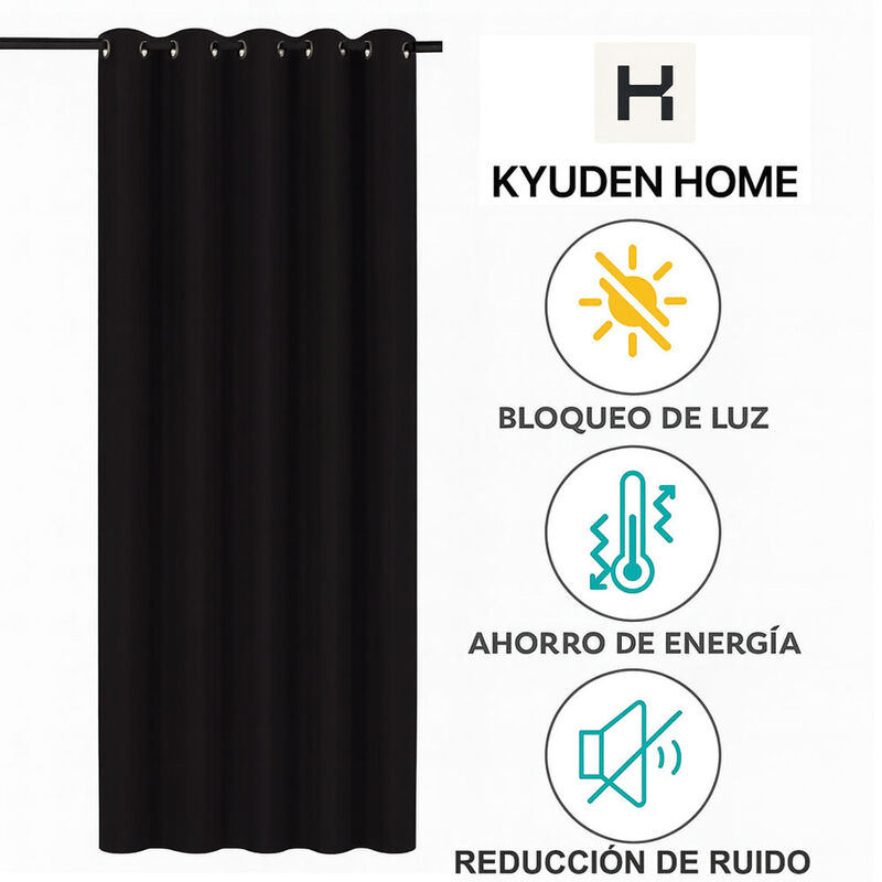 Cortinas Blackout para bloquear luz y ruido Neg... image number null