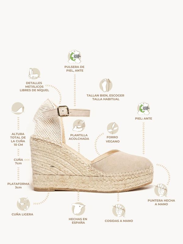 Alpargata Cuña Alta Jara image number null
