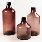 Jarrones Set de 3 Jarrones Decorativos de Vidrio Soplado Amatista Marea Baja