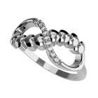 Anillo de Compromiso en Oro Blanco 14K con Circonia -  Talla:9/ FJ672-14W-CZ-9