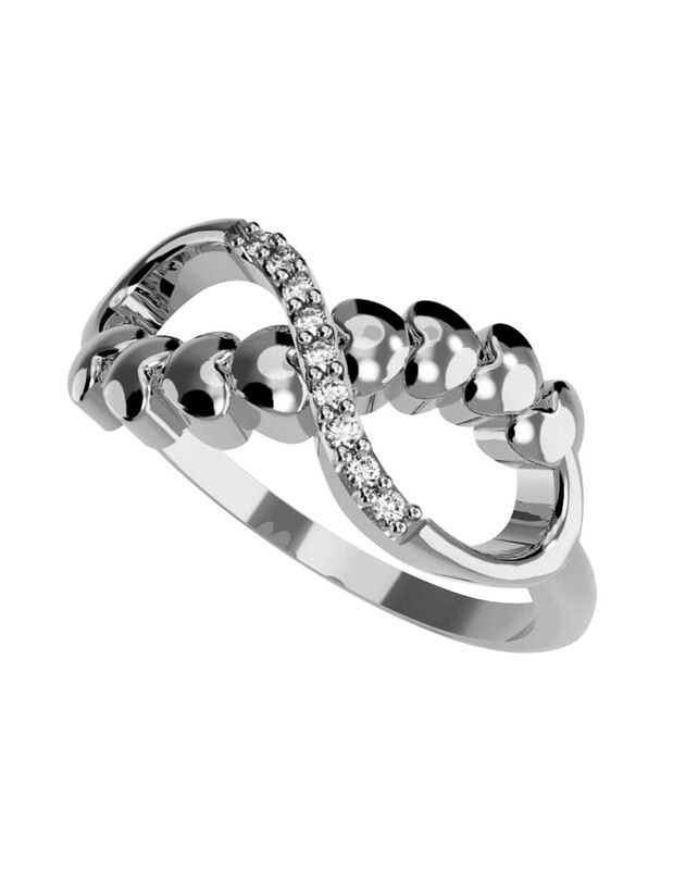 Anillo de Compromiso en Oro Blanco 14K con Circ... image number null