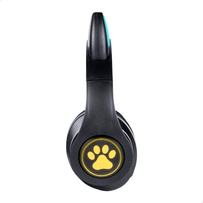 Audífonos Bluetooth Orejas De Gato Negro con Lu... image number null
