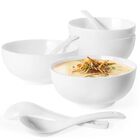 Juego De 4 Cuencos Para Sopa Artena 26 oz (740 ml), Cer&aacute;mica Blanca, 15 cm