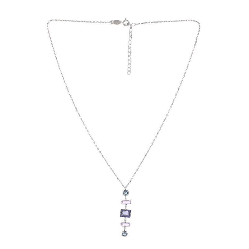 Gargantilla De Plata 925 Con Zirconias De Color... image number null