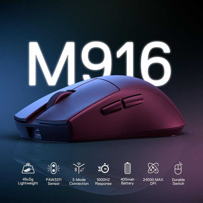 Rat&oacute;n Inal&aacute;mbrico para Juegos Redragon M916 STD... image number null