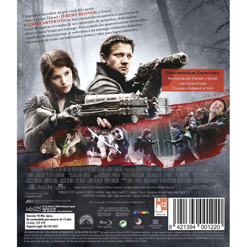 Hansel y Gretel - Cazadores de brujas - BD [Blu... image number null
