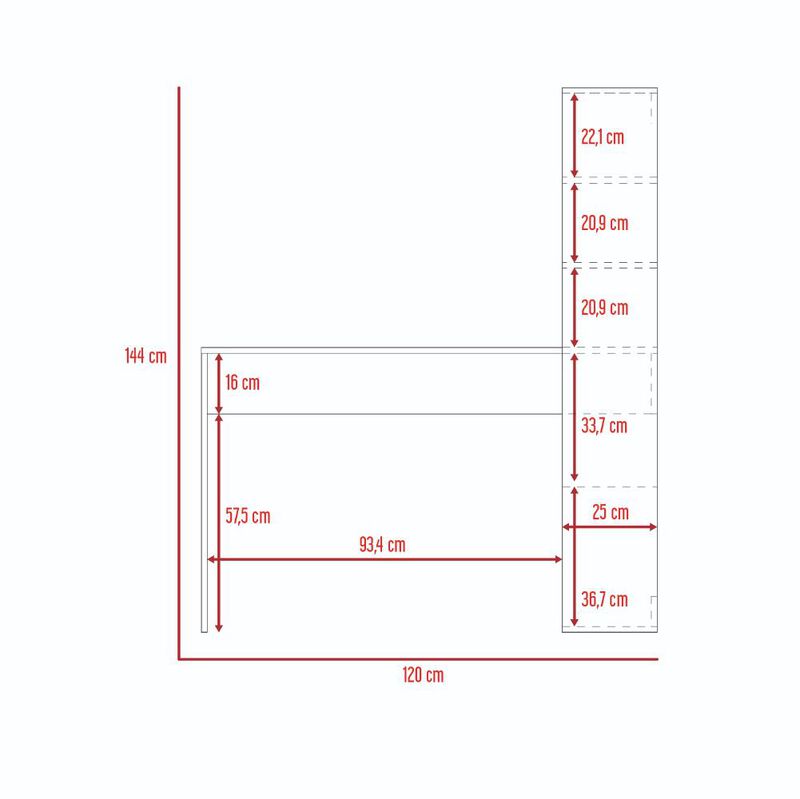 Escritorio Alma Blanco Virtual Muebles image number null