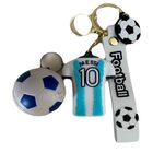 Divertido! Set Llaveros Jersey Messi 10 Goat Pulga Seleccion Y Balon 2 Pack