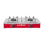 Parrilla de Gas Alfamex 2 Quemadores Roja 304