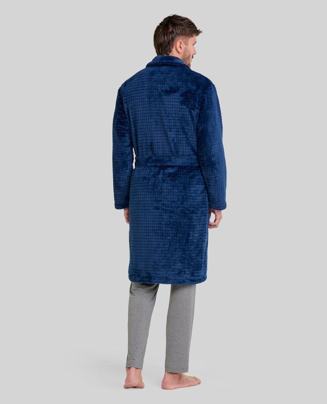 Bata Jacquard Cuadros Marino Marino image number null