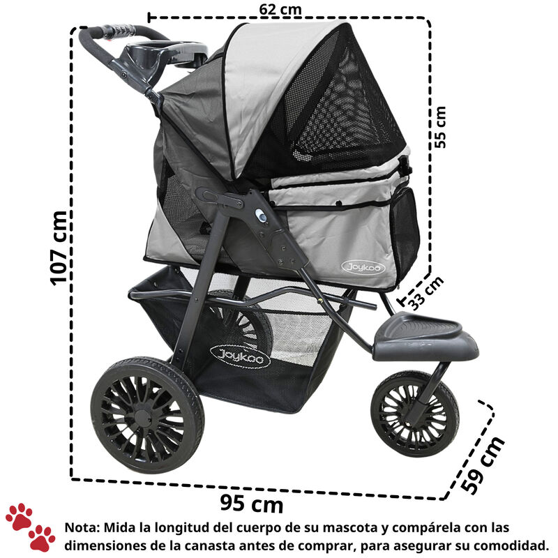 Carriola Para Mascotas 3 Ruedas Para Raza Chica... image number null