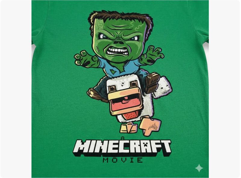 Pijama Minecraft Movie Para Ni&ntilde;os I Conjunto Pa... image number null