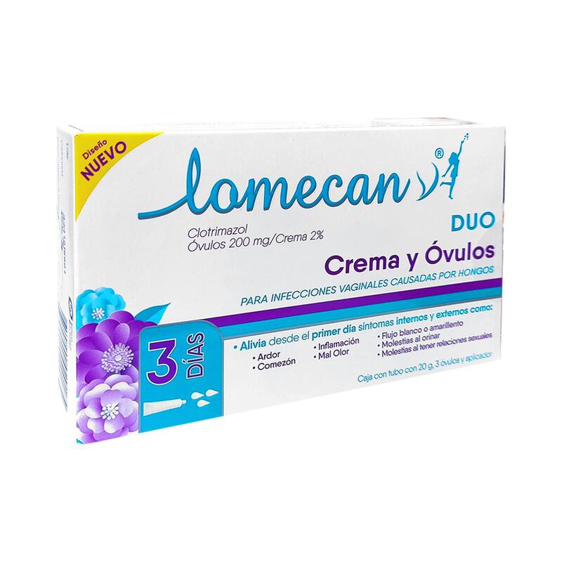 Lomecan Dual Ovu + Crema 20g 20 G 3 &Oacute;vulo image number null
