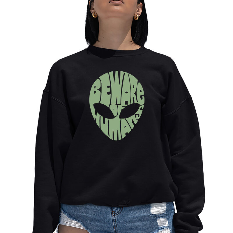 Sudadera De Cuello Redondo Word Art Para Mujer ... image number null