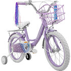 Bicicleta Infantil Morada Ni&ntilde;a Rodada 16 Con Canasta Little Monkey