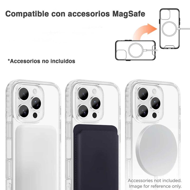 Funda Himine Crystal Hybrid Mag Para Iphone 16 ... image number null