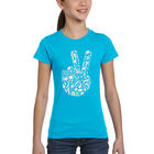 Camiseta Word Art Para Ni&ntilde;a - Dedos de Paz Musicales - Turquesa
