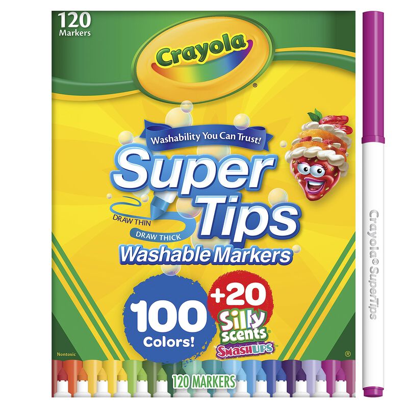 Juego De Rotuladores Crayola Super Tips, 100 La... image number null