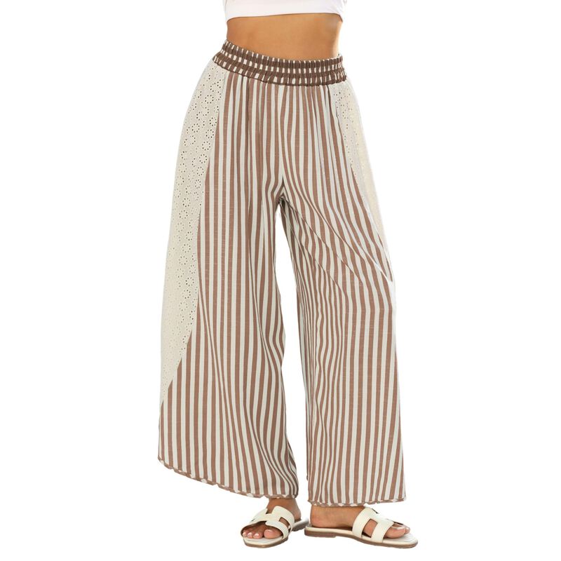 Pantalones Athlisan Anchos Rayas para Descanso ... image number null
