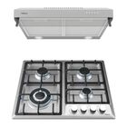 Paquete Teka Campana Extractora + Parrilla A Gas 4q Inox Duetto Deluxe 60 Alb