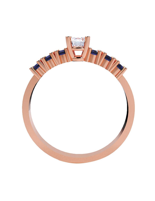 Anillo de Compromiso de 14K con Diamante de Lab... image number null