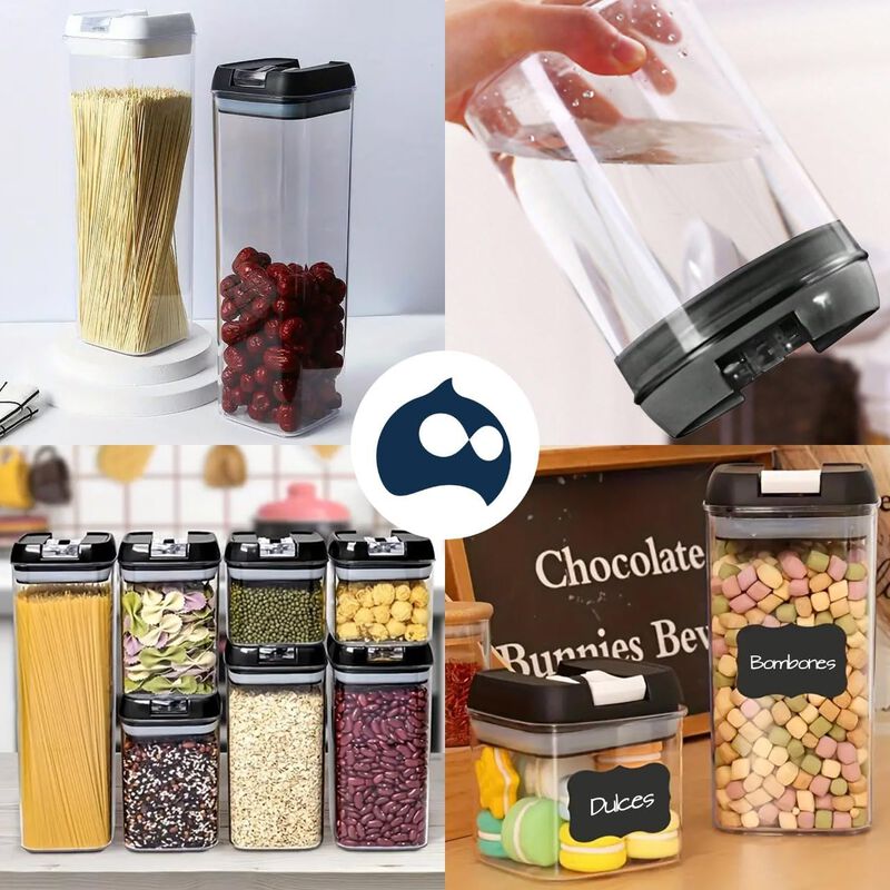 Juego de 28 Recipientes Herm&eacute;ticos para Aliment... image number null