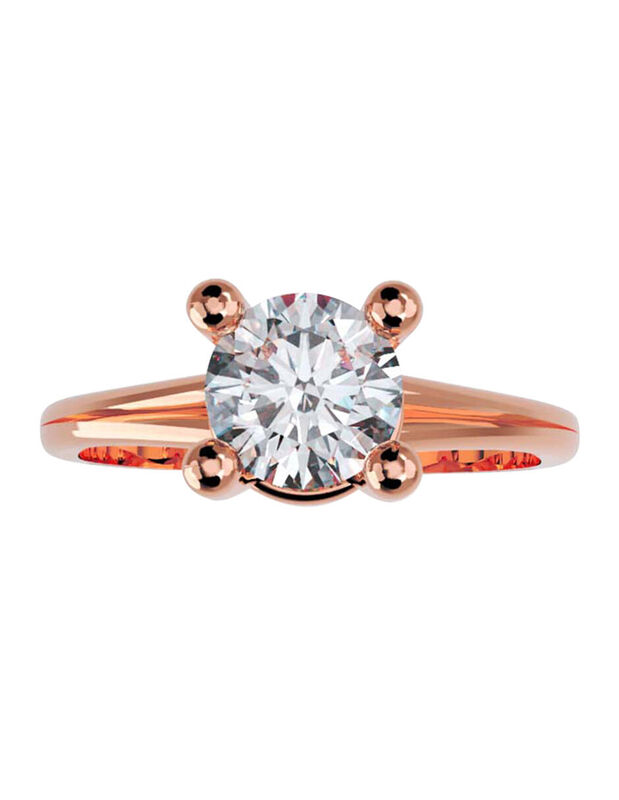 Anillo de Compromiso de 14K con Diamante de Lab... image number null