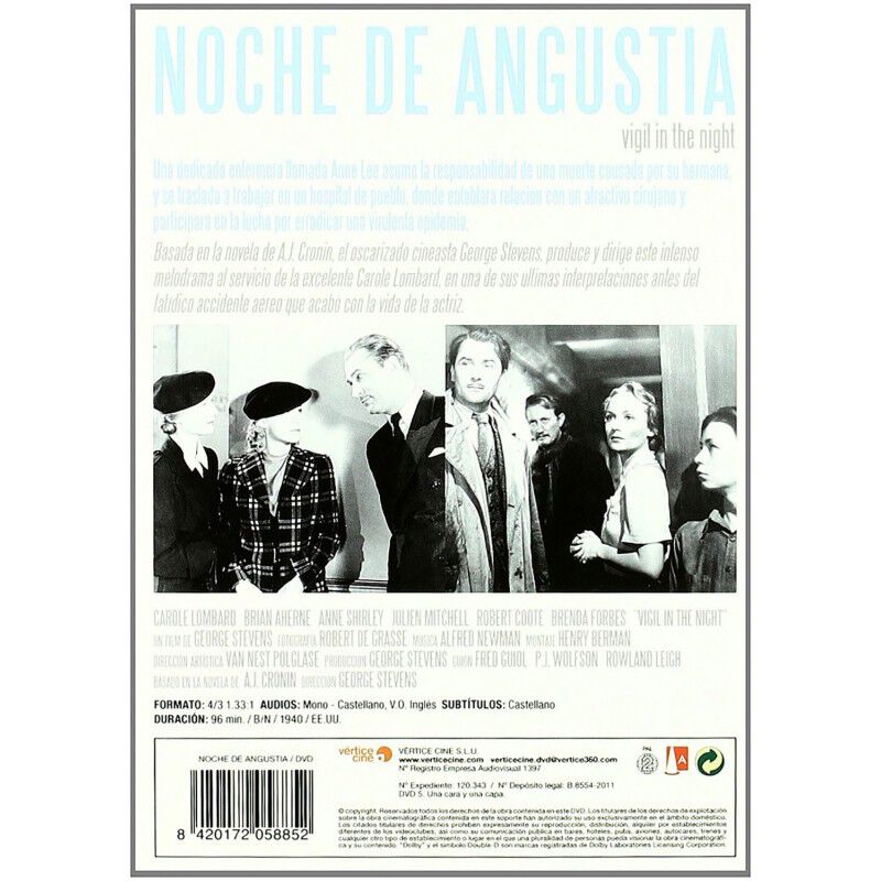 Noche De Angustia [dvd] (1940) Vigilia Nocturna image number null