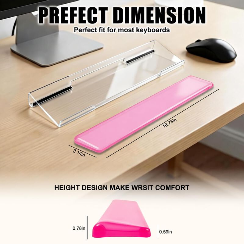 Descanso De Mu&ntilde;eca Luerioe 42 cm Gel Rosa image number null