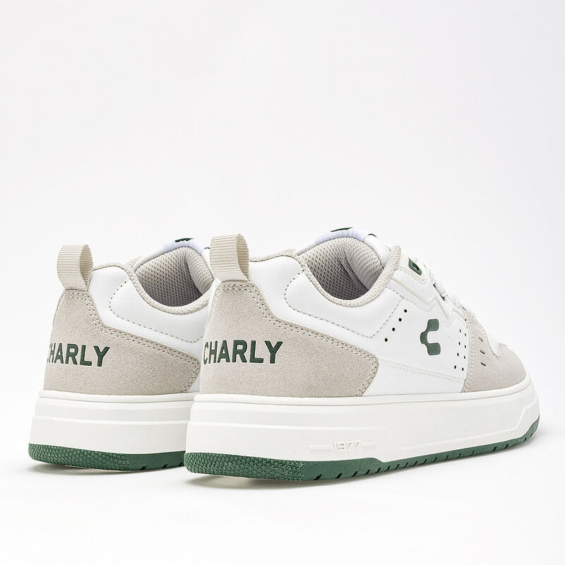 Charly Tenis urbano para hombre. Blanco gris image number null