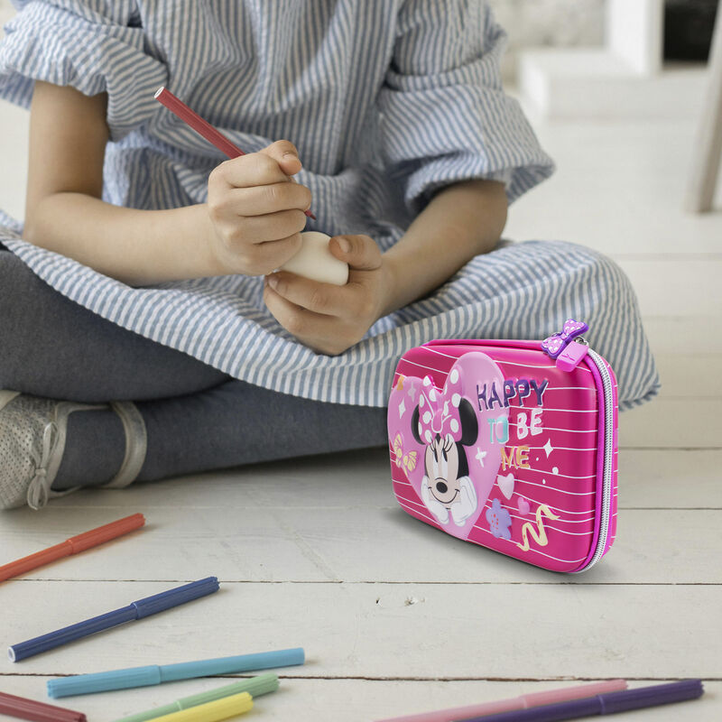 Estuche Escolar R&iacute;gido Minnie Mouse Rosa con Co... image number null