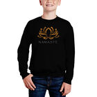 Sudadera De Cuello Redondo Word Art Para Ni&ntilde;o - Namast&eacute; - Negro