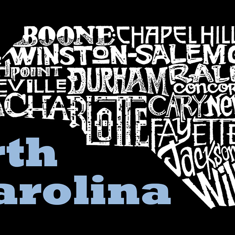 Camiseta Word Art Para Hombre - North Carolina ... image number null