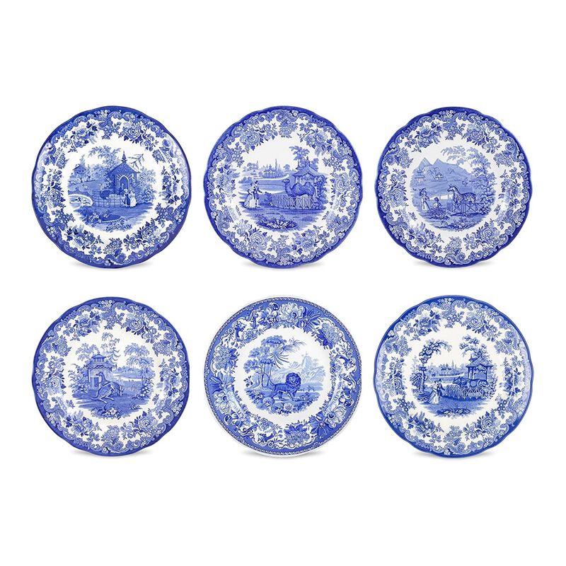 Platos Spode Zool&oacute;gico Blue Room 6 Piezas image number null
