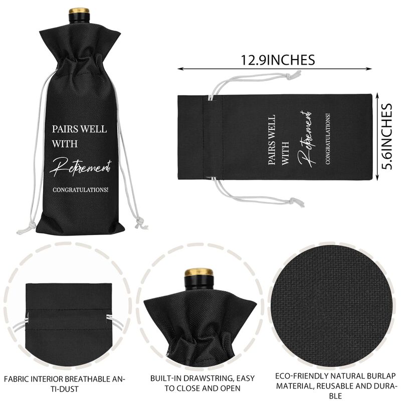 Bolsa De Vino Yuanhao 14 cm x 33 cm Negra - Reg... image number null