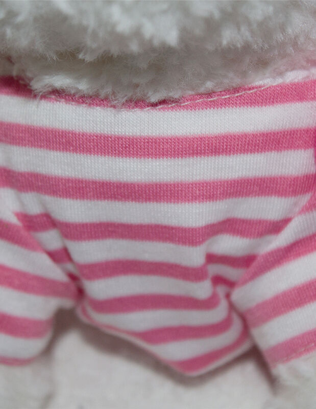 Peluche Perrito Con Boina/ Camisa a Rayas Rosa image number null