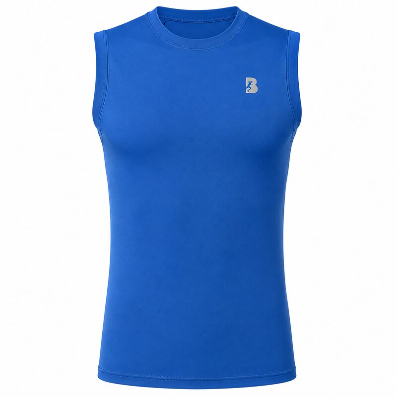 Playera Deportiva Sin Mangas Dry-fit Hombre Bla... image number null