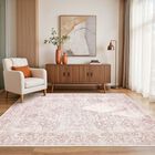 Alfombra De &Aacute;rea Rugxara 4x6 Lavable Boho Rosa