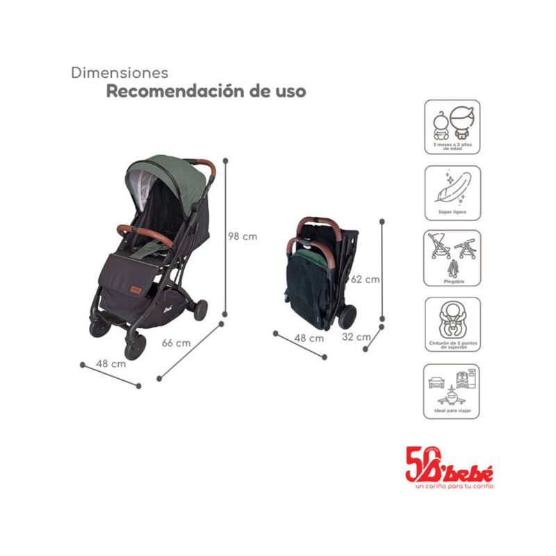 Carriola de Viaje D'Beb&eacute; Easy Go Verde image number null