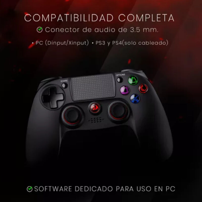 Control Gamer Juno Negro con Panel Táctil y Con... image number null
